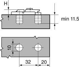 Saranan aluslevy-kävyt