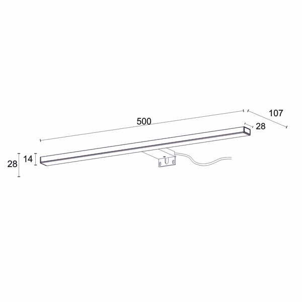 LED-valaisin Esther S3 8W 500MM