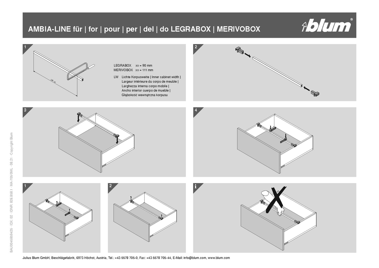 Laatikonjakaja 1200mm runkoon harmaa