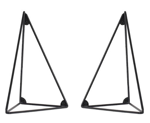 Pythagoras hyllynkannattimet, 2 kpl, musta