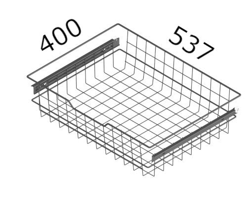 Rullakiskokori 537x400x140 antrasiitti