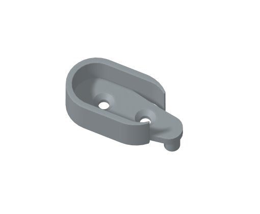 Ovaalin vaatetangon kannatin 2kpl