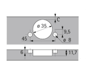 Kulmasarana Hettich 65°