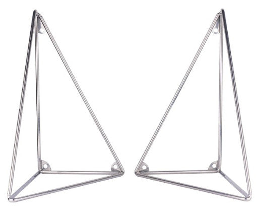 Pythagoras hyllynkannattimet, 2 kpl, kromi