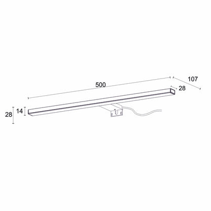LED-valaisin Esther S3 8W 500MM