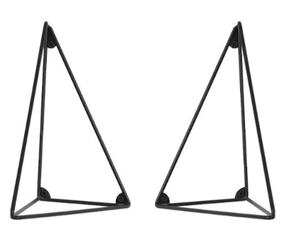 Pythagoras hyllynkannattimet, 2 kpl, musta