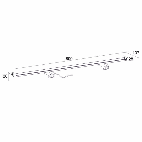 LED-valaisin Esther S3 10W 800MM