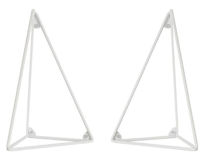 Pythagoras hyllynkannattimet, 2 kpl, valkoinen