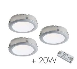 Upotettava LED LD8011-58X , 3 kpl