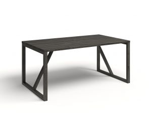 WoodX Pöytä mustanharmaa öljytty koivu 900x1600 mm